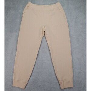 Haven Well Within Joggers Pants Med Peach Waffle Knit Lounge Cozy Organic Cotton